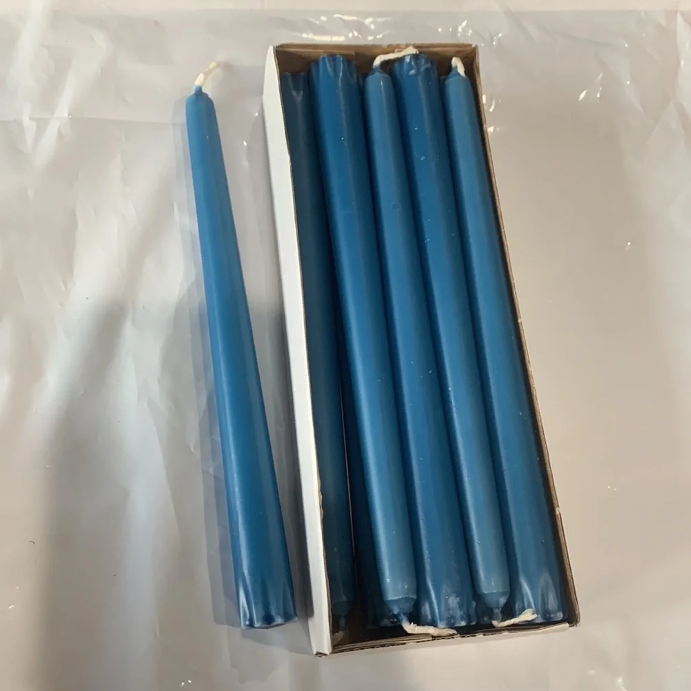 IKEA candles blue unscented 9 inches long set of 10
